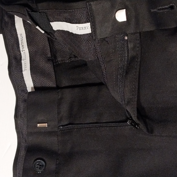 Perry Ellis Mens Black Dress Pants Adjustable Waist Size 40/30 - Picture 6 of 9